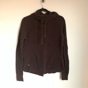 Lauren Ralph Lauren Brown Waffle Knit Snood High Neckline Sweater